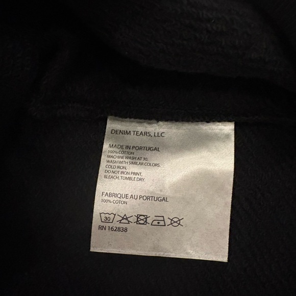 Black denim tears hoodie - Picture 4 of 4